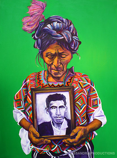 Doña Clara, acrylic on canvas, 4X6ft 